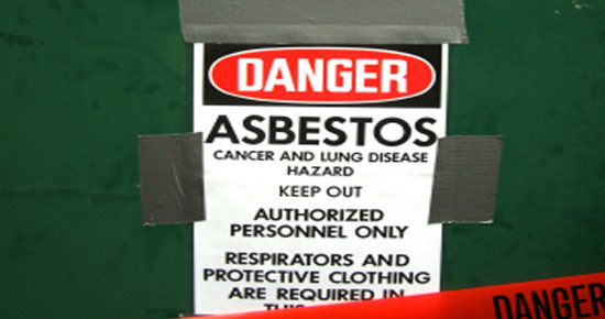 Asbestos Hazard Warning Sign used in Surveys